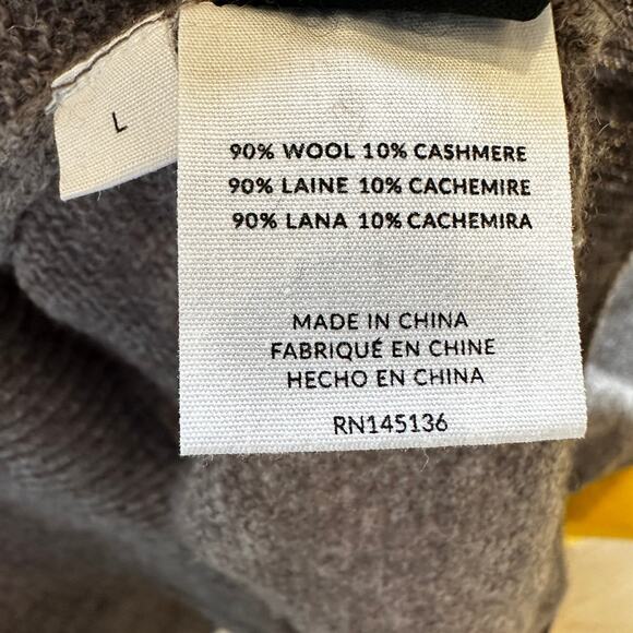 NAADAM Oversize Brown Sweater LARGE Business Casual  Cashmere Wool Designer $325 - Picture 10 of 12